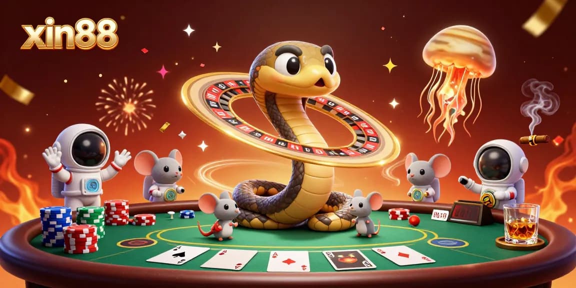 Bet with xin88 at the cosmic roulette featuring an astronaut mice betting around Saturn.