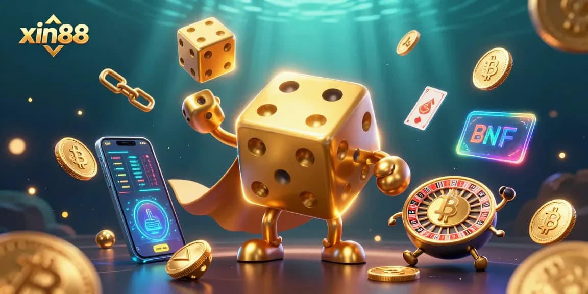 Engage in thrilling gameplay with the xin88 golden dice golem and crypto game elements.