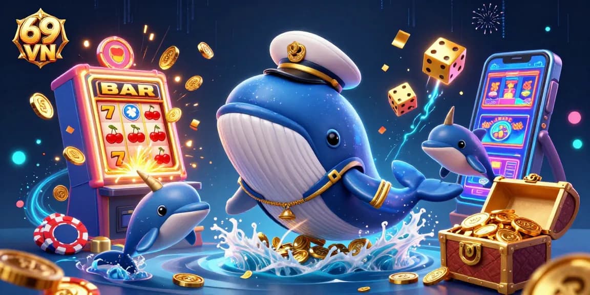 Win big at 69 VN with an exciting underwater casino adventure featuring playful dolphins and jackpot slots!