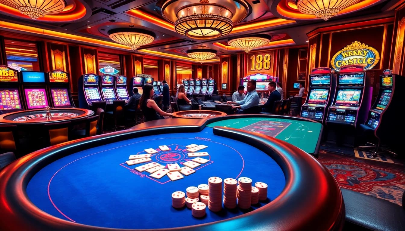 Experience thrilling gambling with nk88 at a luxurious casino featuring high-stakes games.