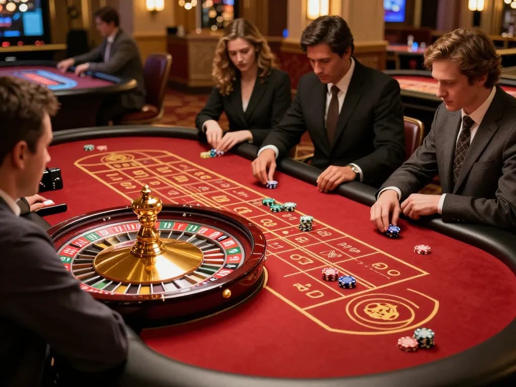 Players engaged in a thrilling game of roulette at the casino sc88 table