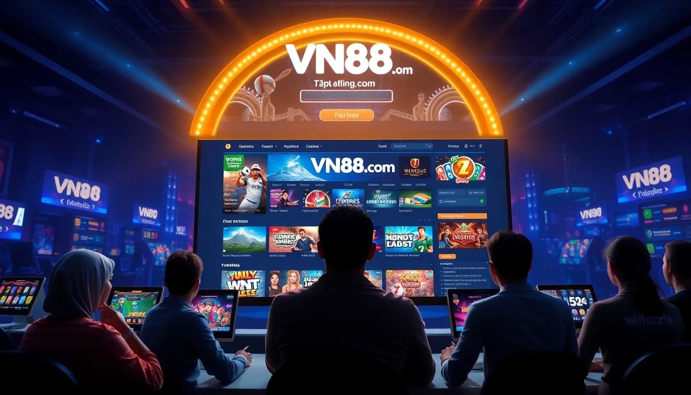 VN88.com user engaging with online betting options in a vibrant and professional interface.