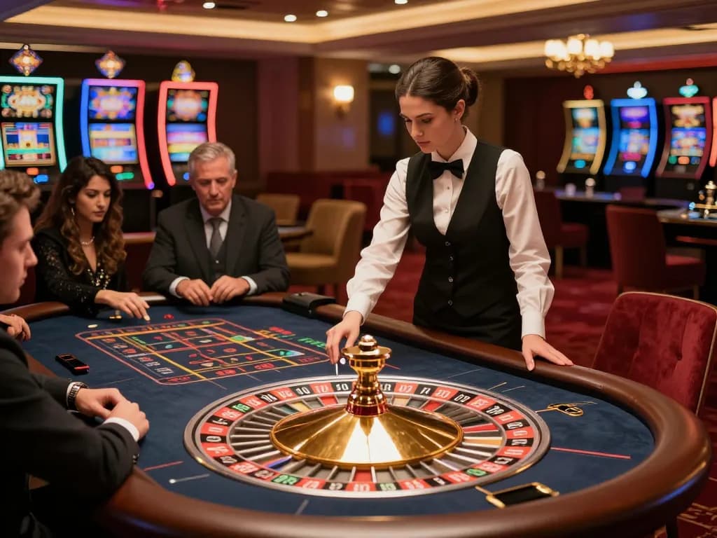 Players engaging with roulette wheel at 88คลับ casino, emphasizing strategic betting choices.