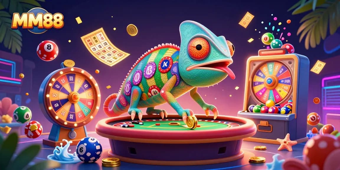 Engage with MM88 by exploring a vibrant casino scene full of excitement and thrilling elements.