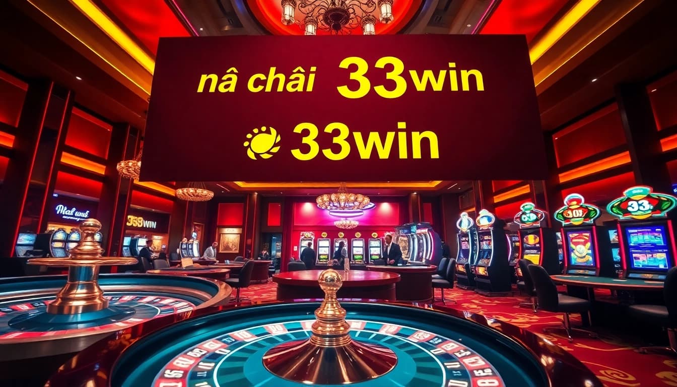 Experience the exhilarating world of gambling at nhà cái 33win with vibrant casino tables and vibrant games.