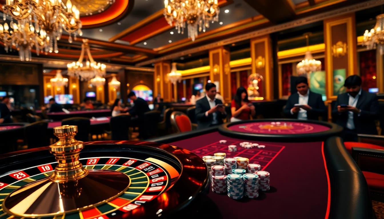 Engage with the latest betting odds on https://tylekeonhacai5.plus/ amidst a vibrant casino atmosphere.