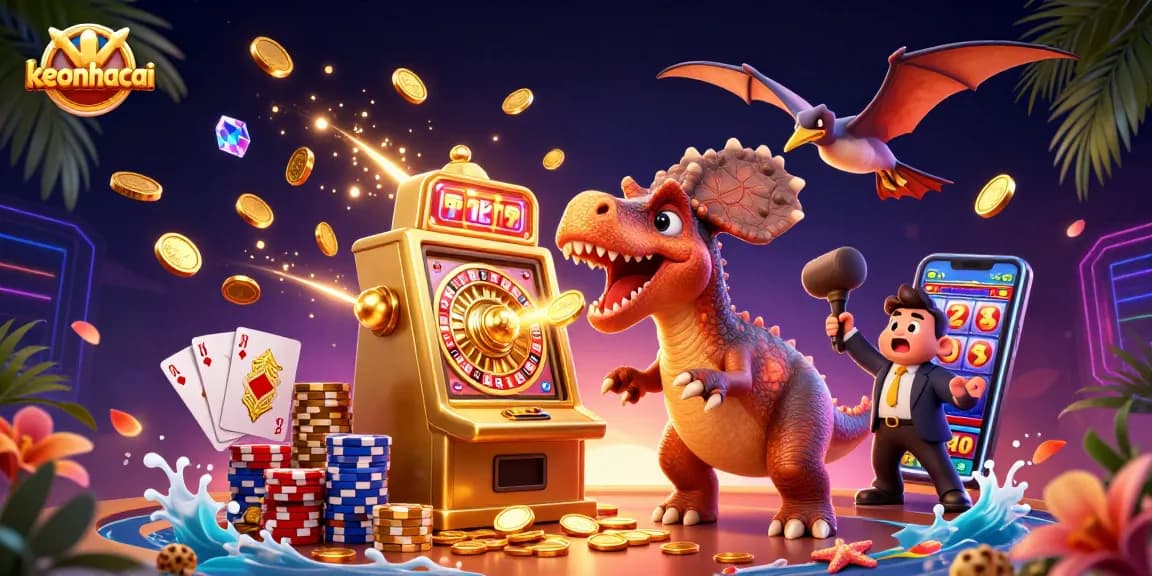 Experience the keonhacai jackpot thrill with vibrant 3D characters and casino excitement.