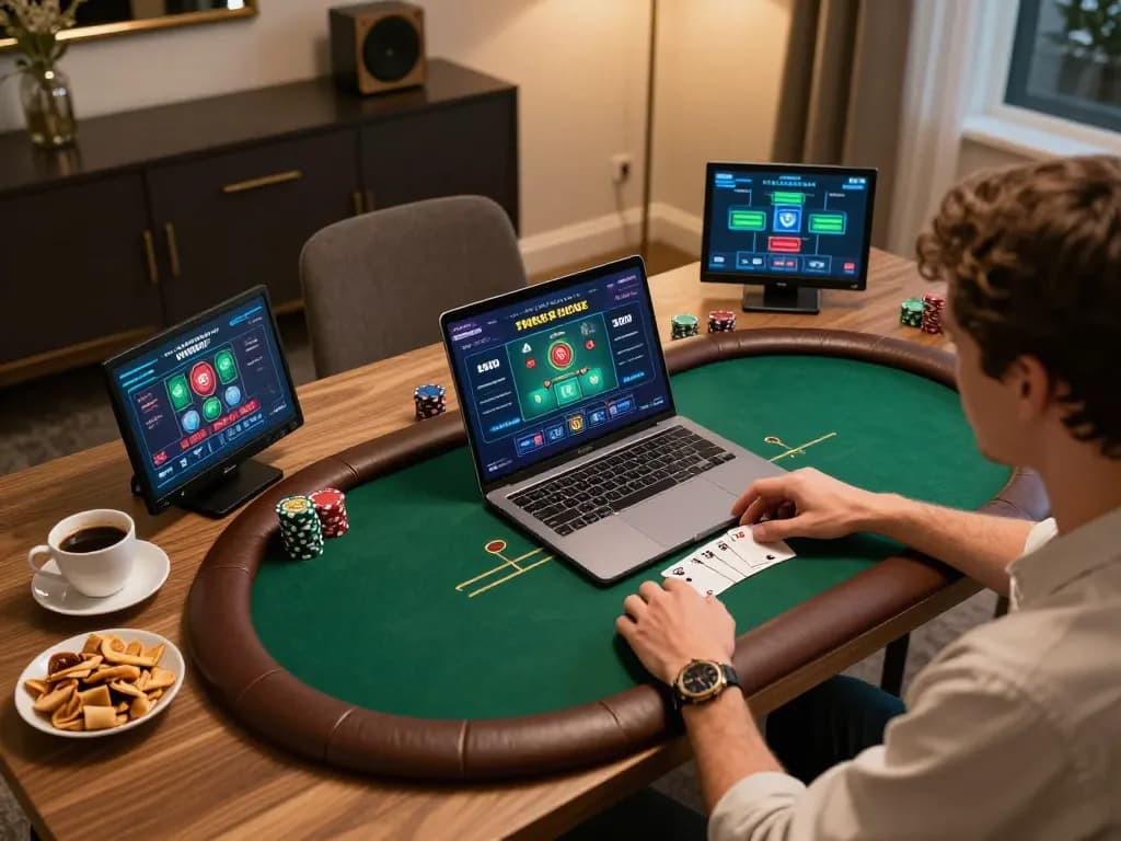 Experience the excitement of ee88 online gaming with a cozy poker setup and engaging gameplay.