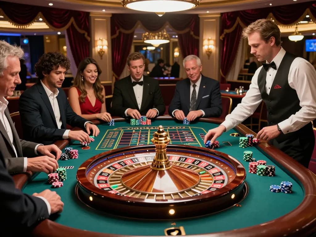 Experience the thrill of roulette at cm88, with players focused on winning bets in a luxurious setting