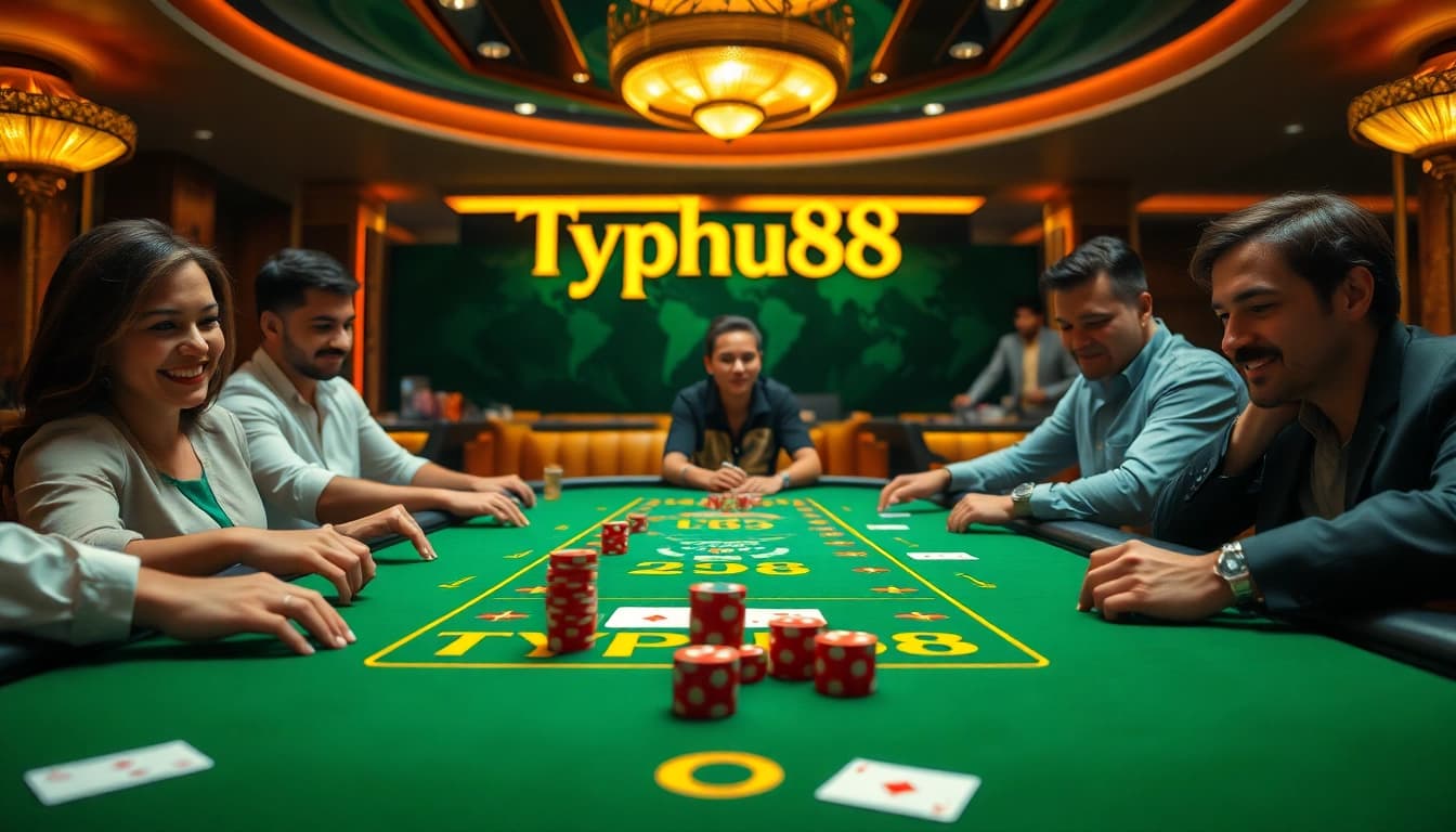 Experience the excitement at Typhu88 casino with players engaged in thrilling games.