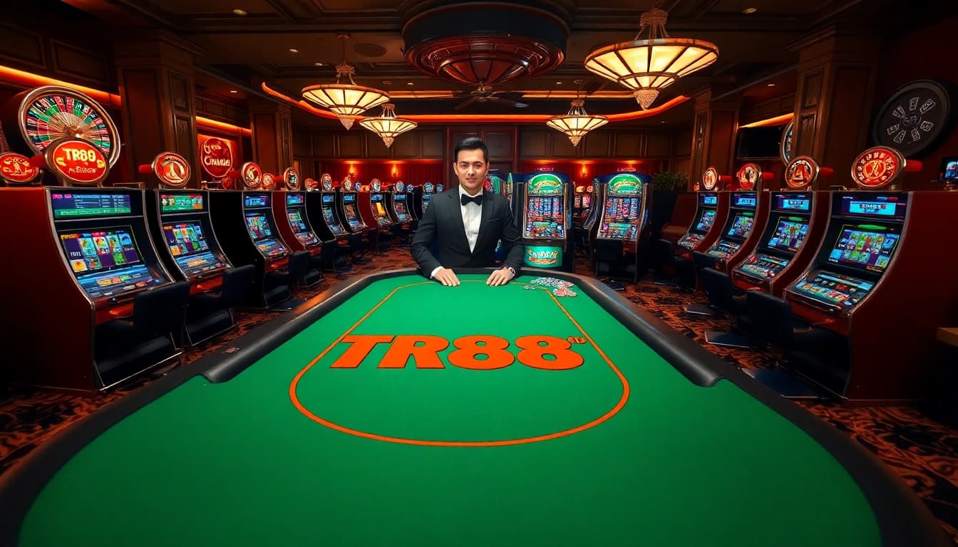 Players enjoying the excitement of TR88 Game at a vibrant casino.