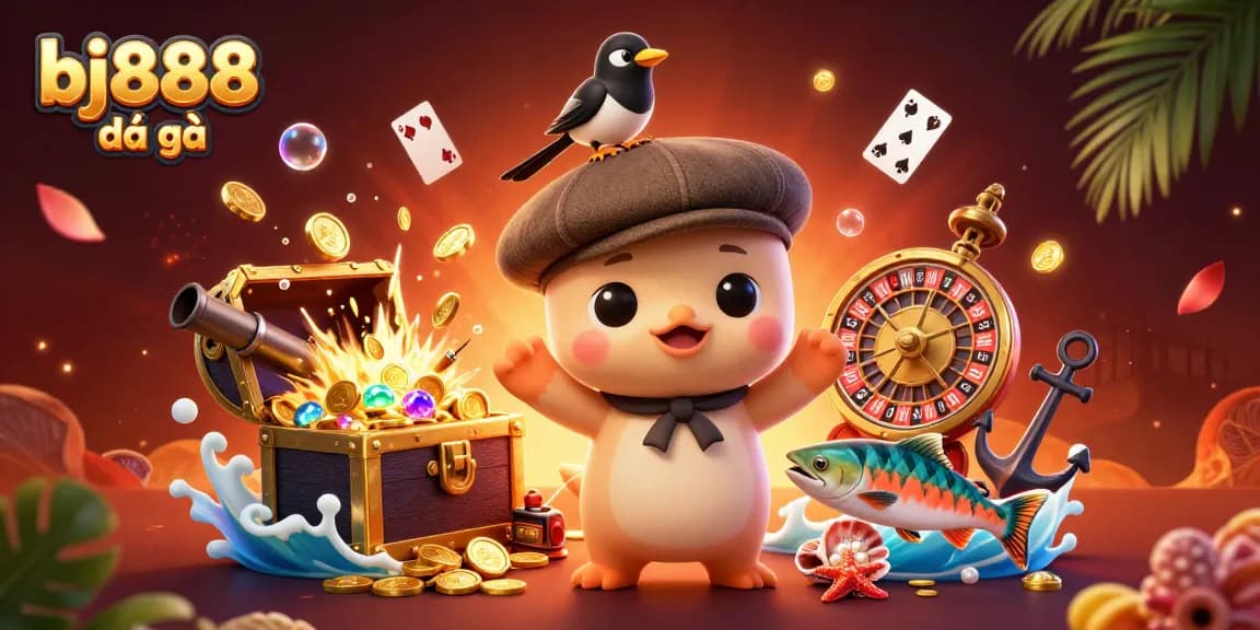 Experience thrilling bj888 đá gà action with playful characters and vibrant casino elements.