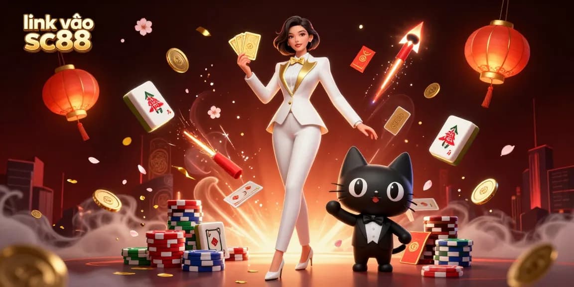 Engage with exciting games at link vào sc88 featuring a glamorous card shuffling scene.