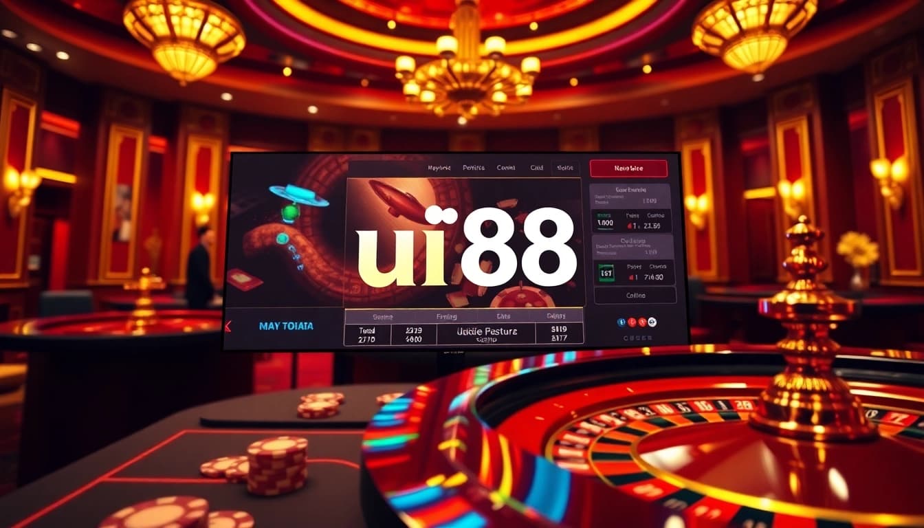 Engage with the luxury of online gambling at uu88 đăng nhập, featuring vibrant casino elements.