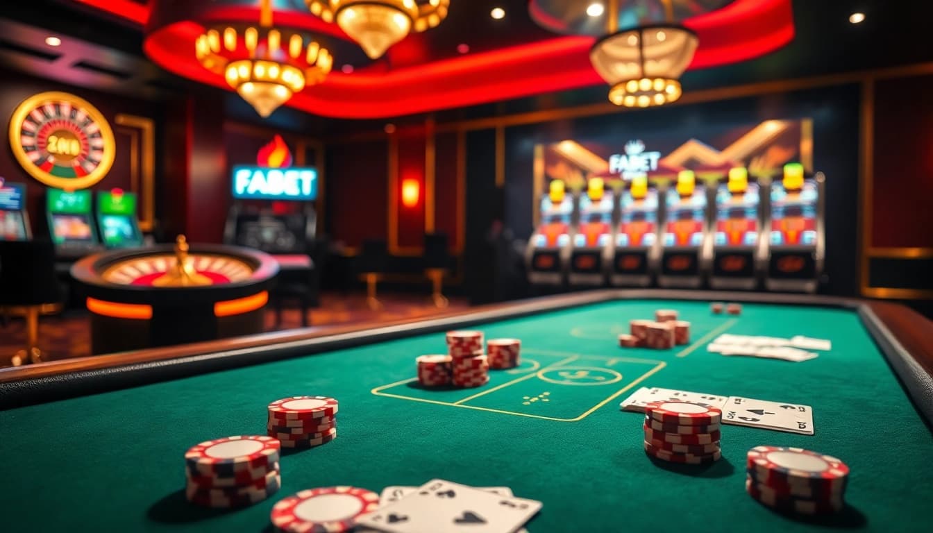 Experience thrilling gameplay at FABET's luxurious online casino with vibrant tables and exciting winning opportunities.