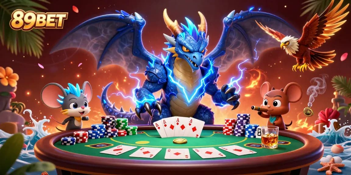 Engage in thrilling gameplay at 89BET with stunning poker elements and lively 3D characters.