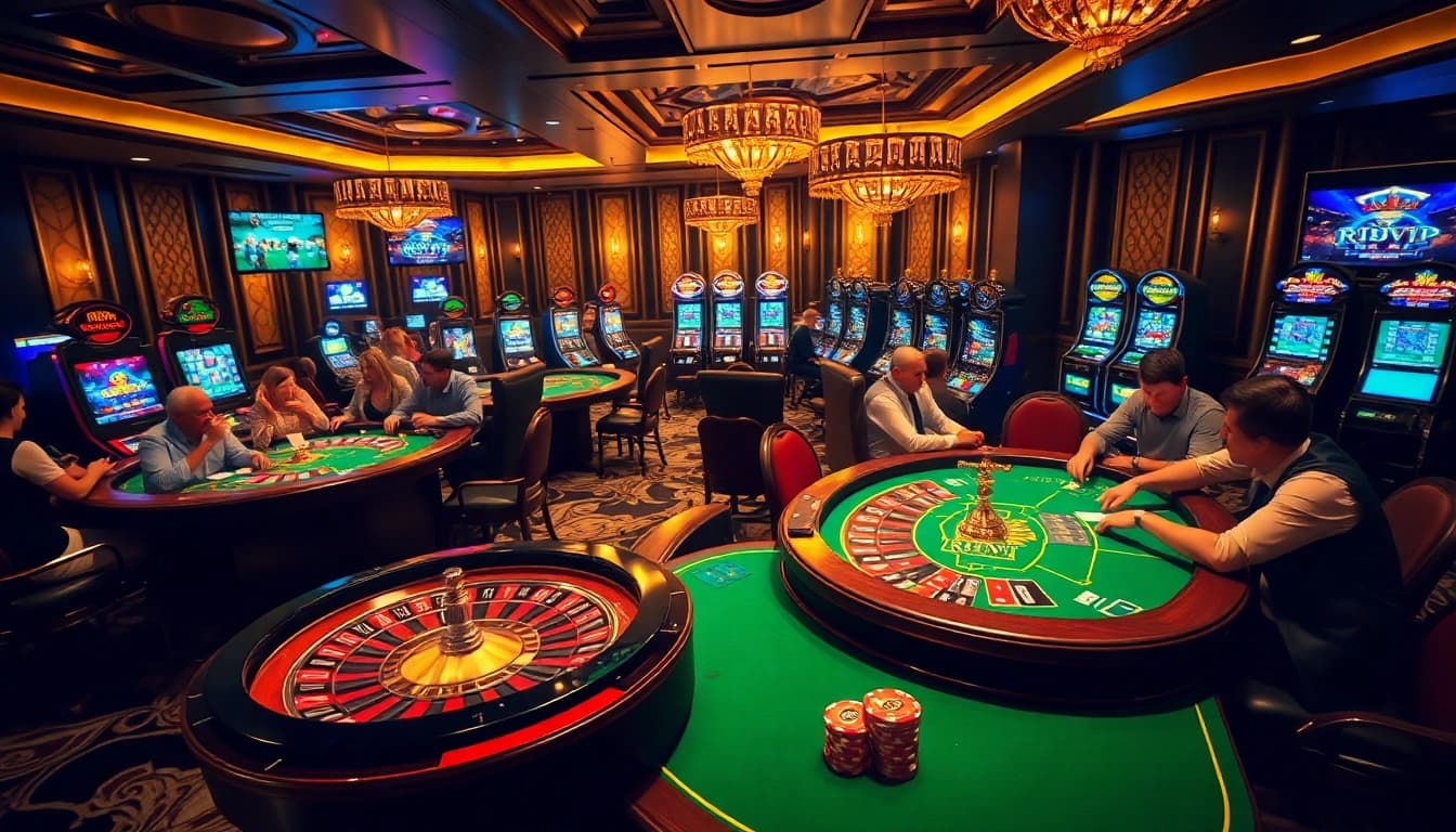 Experience the thrill of online gambling at Rikvip with engaging casino games and vibrant atmospheres.