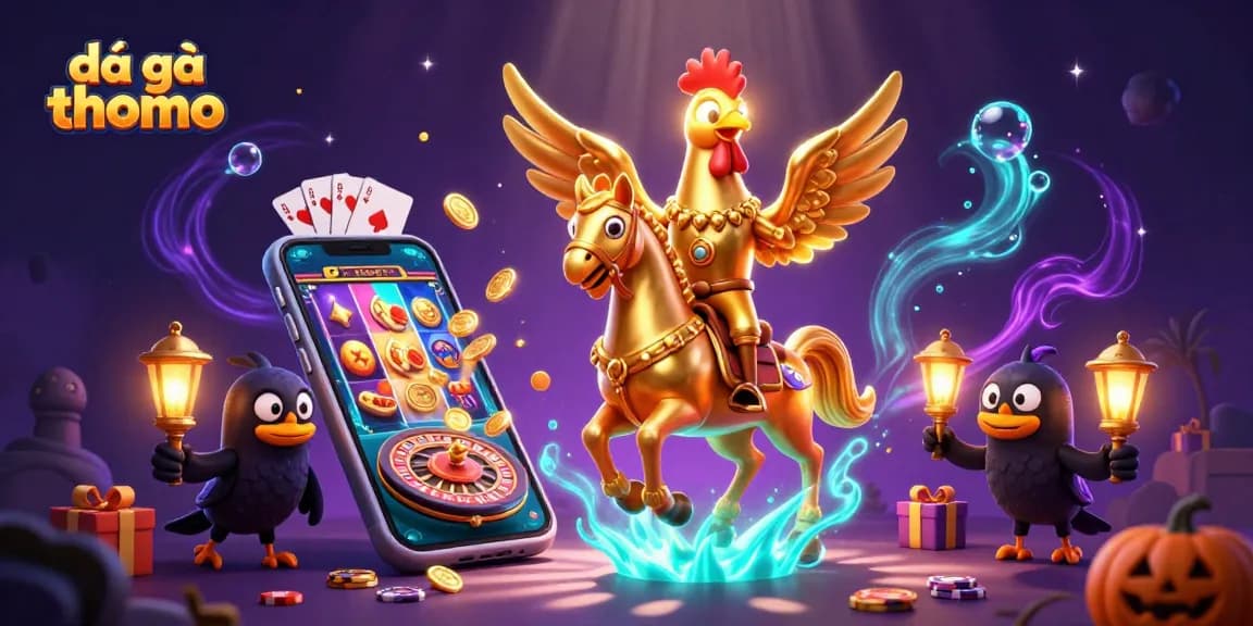 Experience the thrill of đá gà thomo in a visually vibrant casino scene featuring dynamic characters and gaming elements.