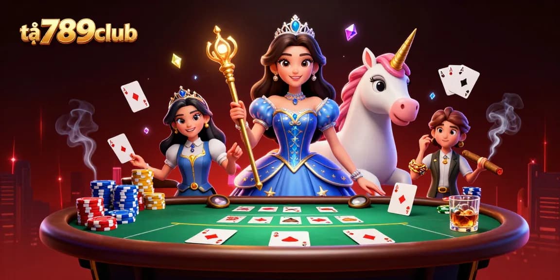 Play and win at 789club with vibrant characters amidst a rich casino scene.