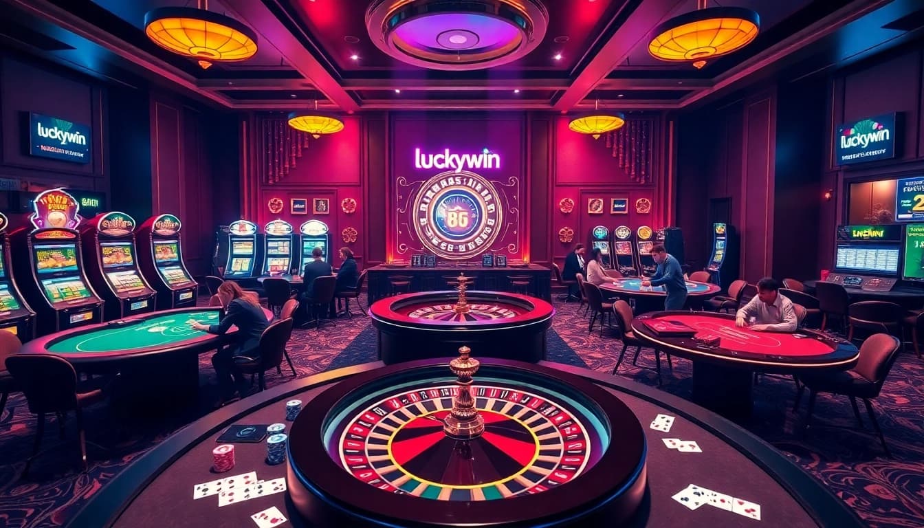 Experience thrilling moments at Luckywin 881 with players engaging in exciting casino games.