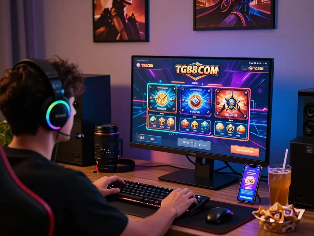 Engaging online gaming scene with TG88 COM interface showcasing vibrant casino games.