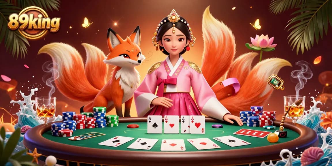 Play exciting poker games at 89king with vibrant visual elements and engaging characters.
