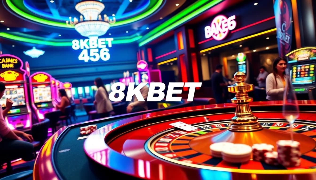 Experience the thrill of gambling at 8KBET 456 with luxurious casino elements.