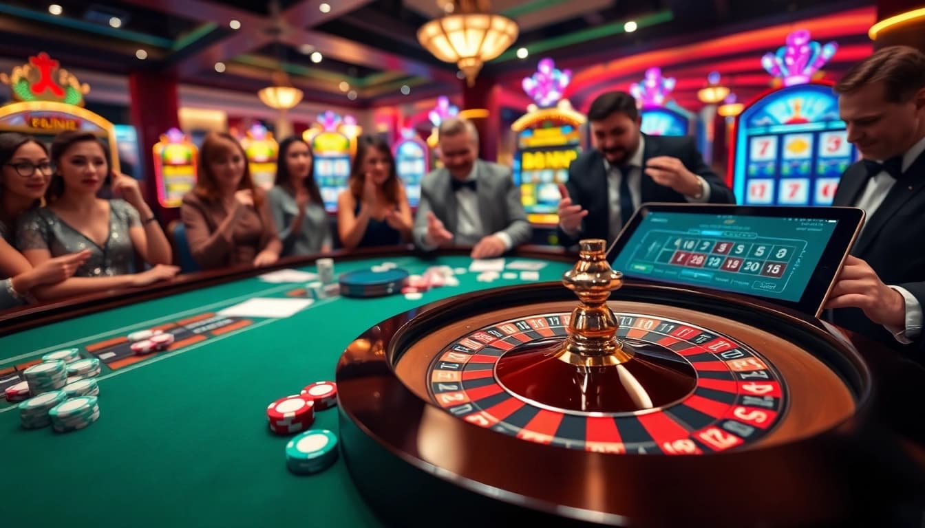 Experience the excitement of RR9988.NET with vibrant casino scenes showcasing thrilling gaming action.