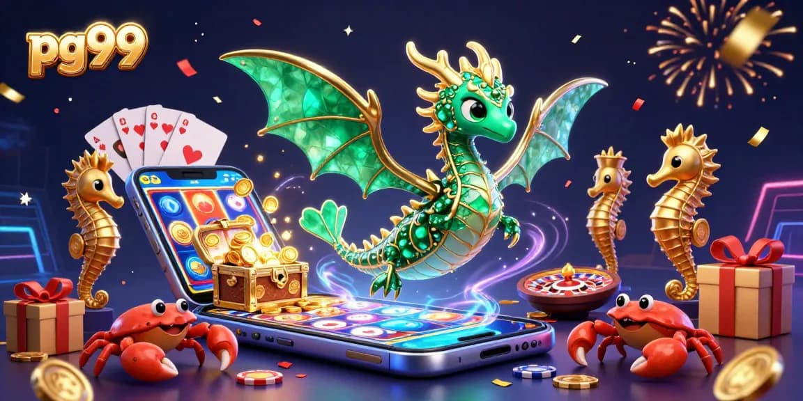 Win big at pg99 with vibrant 3D casino games featuring slots, cards, and treasure!