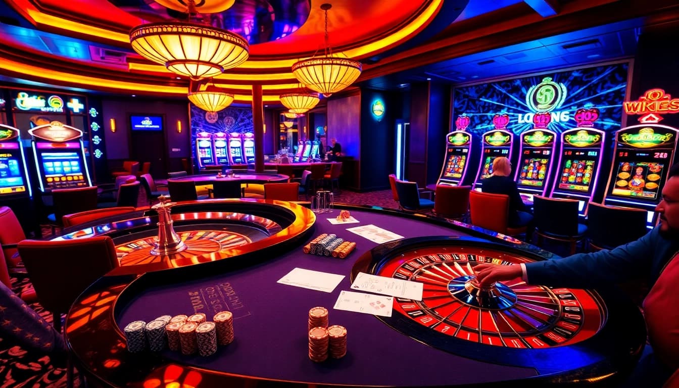 Engaging poker game at a luxurious casino showcasing the bdtk66 blog culture of strategic gambling.