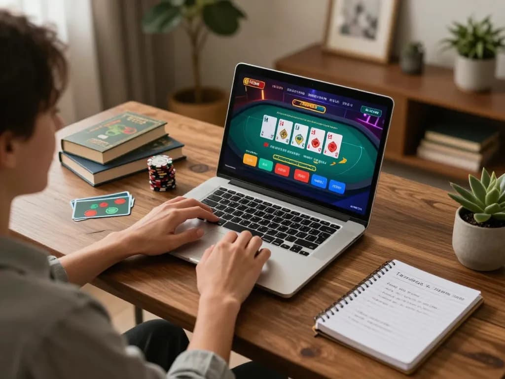 Engaged player enjoying live dealer game on 88okwin from the comfort of home