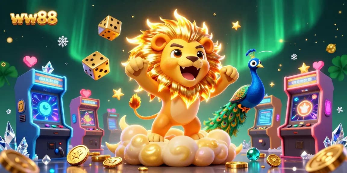 Experience thrilling gameplay at ww88 with vibrant casino elements and 3D illustration of casino fun.
