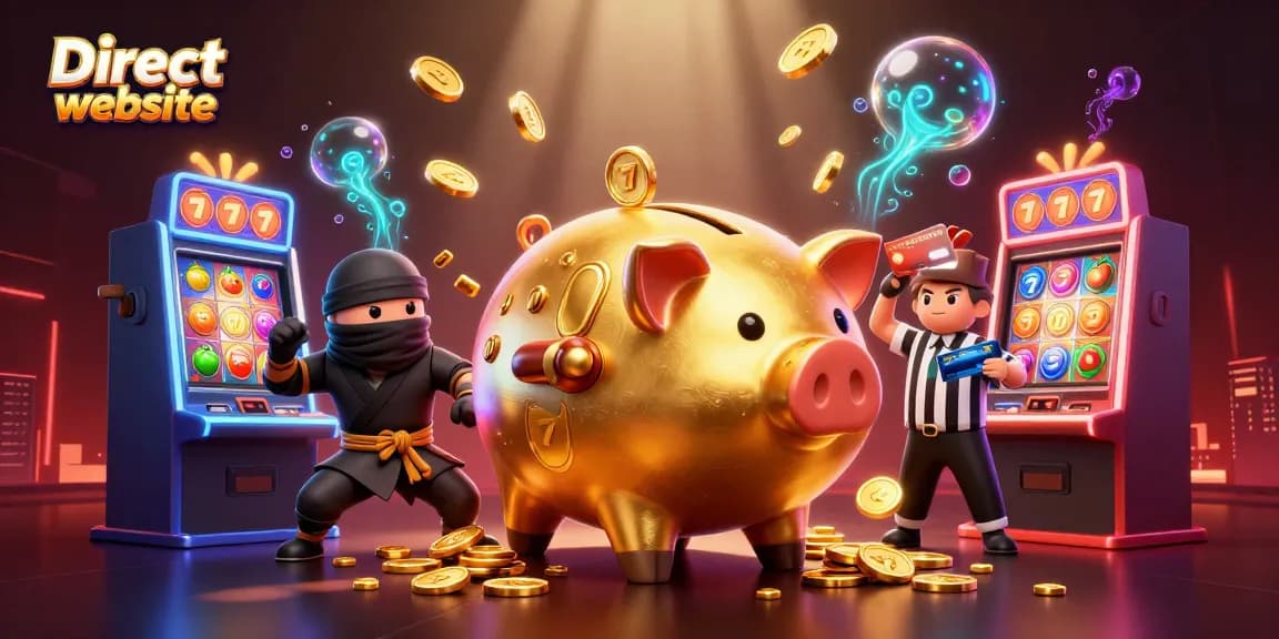 Experience thrilling gameplay on the Direct website with vibrant slot machines and engaging characters.