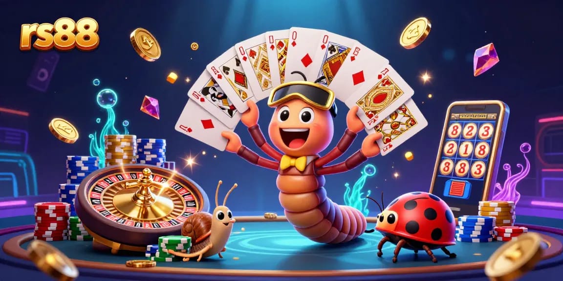 Experience thrilling gameplay with rs88, showcasing a lively casino atmosphere and vibrant characters.
