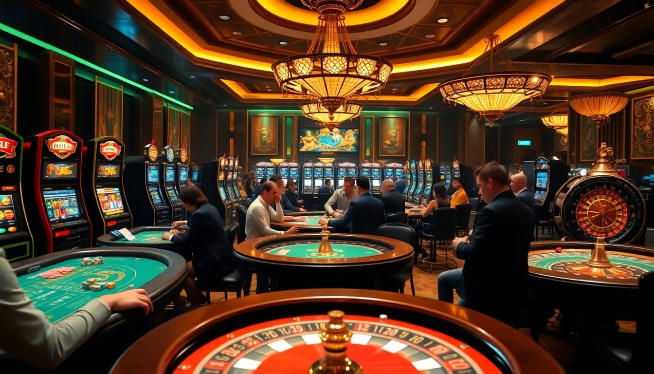 Enjoying a thrilling game at az888.fubol casino with vibrant poker tables and engaging players.
