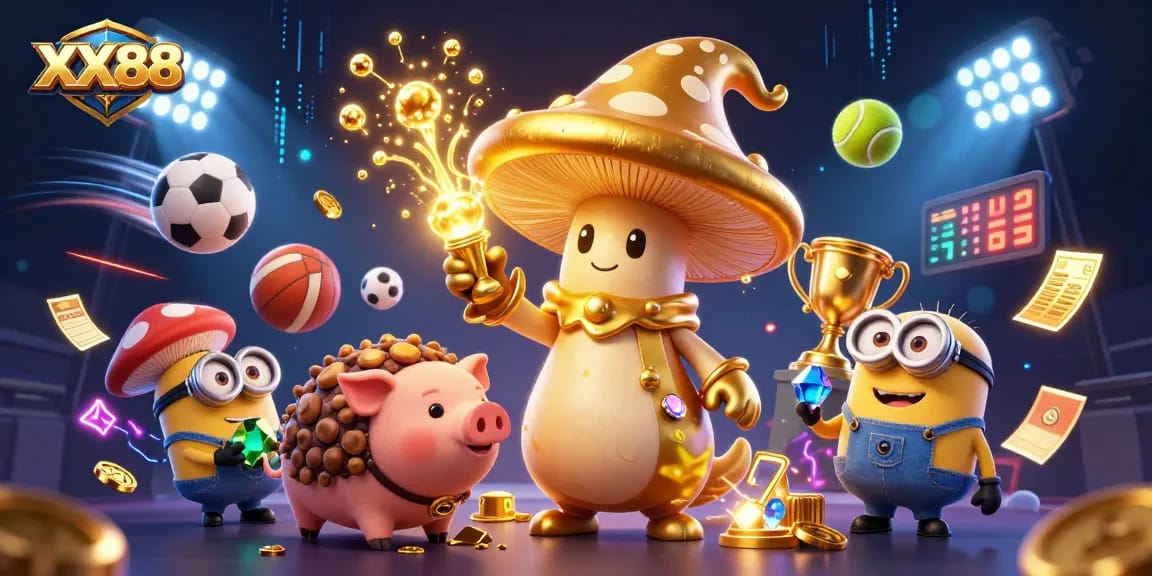 Experience thrilling gameplay with XX88's magical casino adventures featuring whimsical characters and rich details.