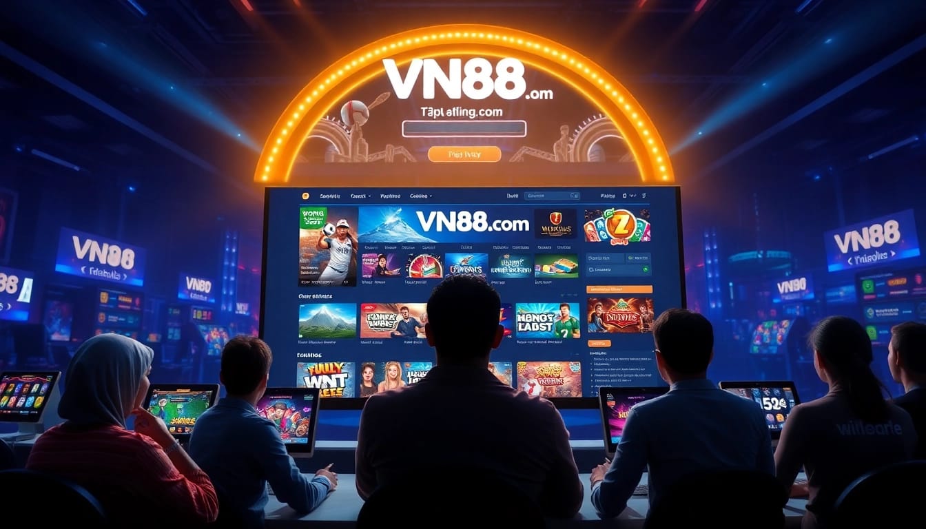 VN88.com user engaging with online betting options in a vibrant and professional interface.