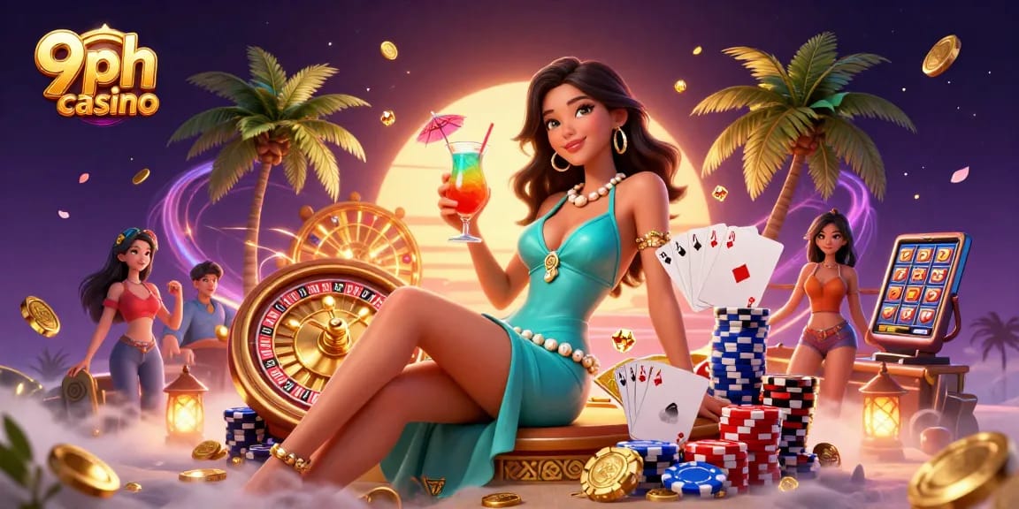 Experience thrilling gameplay at 9ph casino with a glamorous scene full of excitement.
