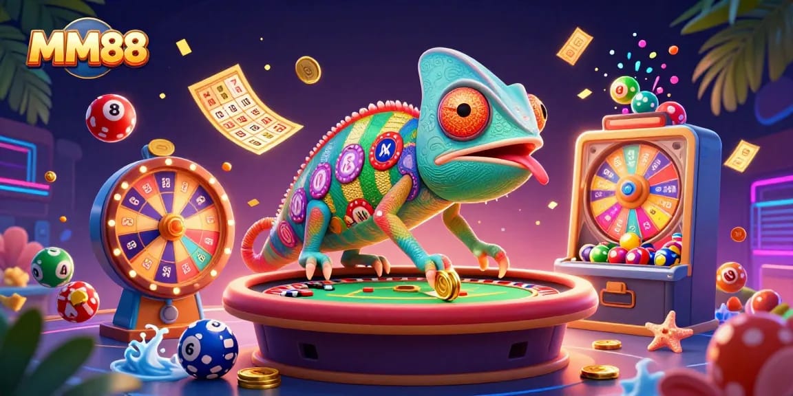 Engage with MM88 by exploring a vibrant casino scene full of excitement and thrilling elements.