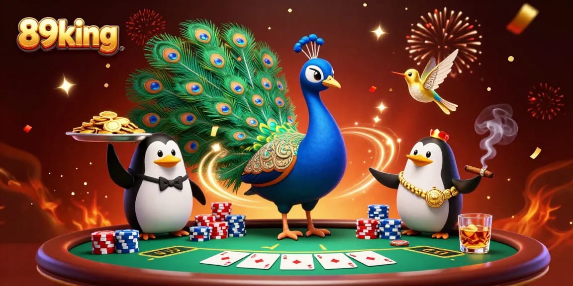 Experience the vibrant gaming action at 89king with dazzling poker elements and dynamic characters.