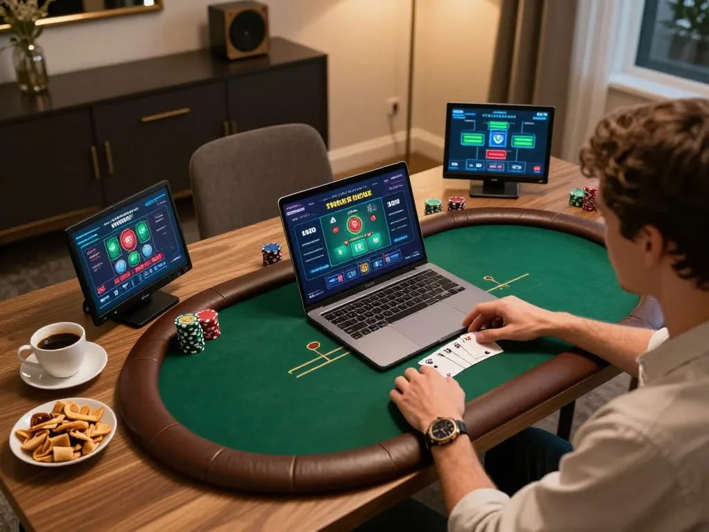 Experience the excitement of ee88 online gaming with a cozy poker setup and engaging gameplay.