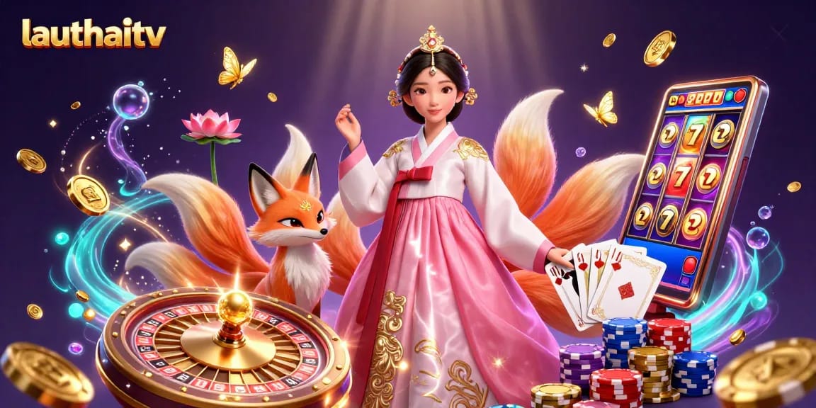 Experience the excitement of lauthaitv with dazzling casino elements and vibrant characters.
