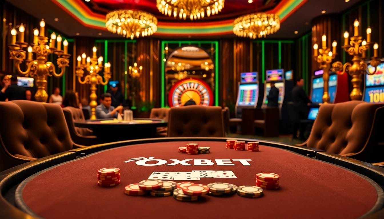 Experience high-stakes action at OXBET with luxurious poker games and vibrant casino tables.