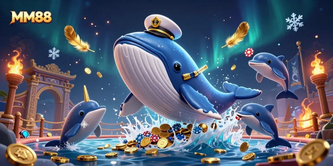 Engage in thrilling gaming experiences with MM88's vibrant 3D casino illustration