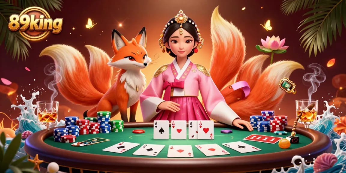 Play exciting poker games at 89king with vibrant visual elements and engaging characters.