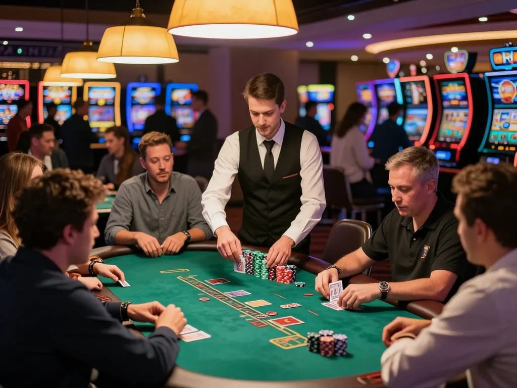 Experience intense gameplay at https://fa88.team/ with players engaged in a thrilling blackjack match.
