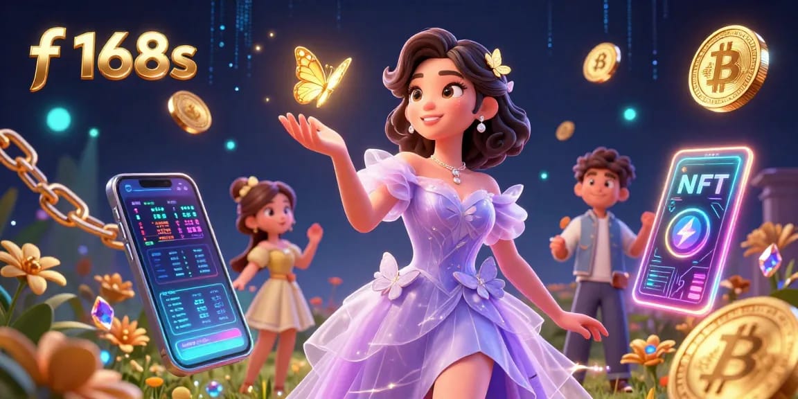 Spin the reels at f168s casino, featuring a stunning woman in an ethereal casino world.