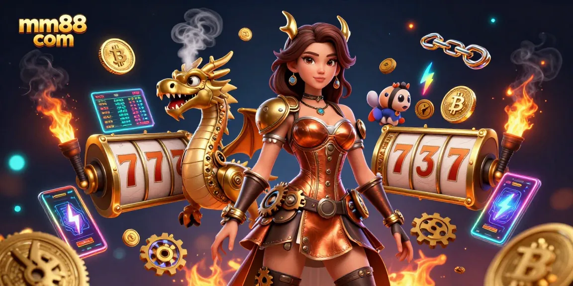 Engage with immersive casino action featuring mm88 com, showcasing vibrant slot elements and stunning characters.