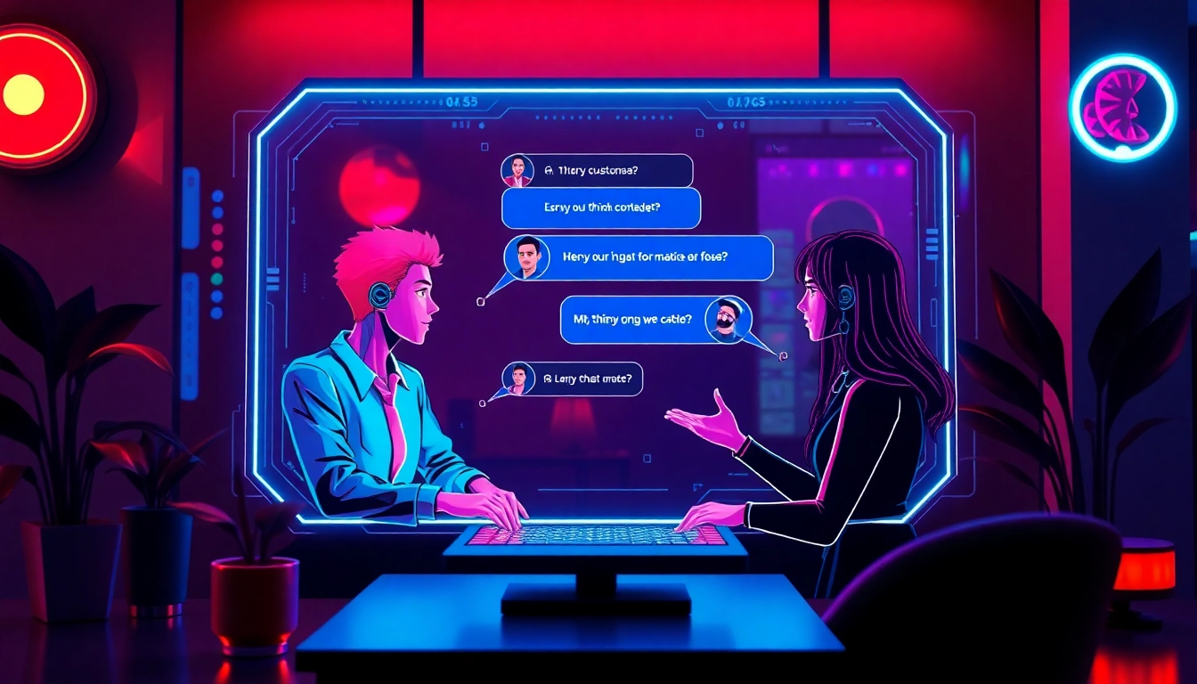 Dynamic digital interface showcasing spicy chat interactions with customizable AI personas.