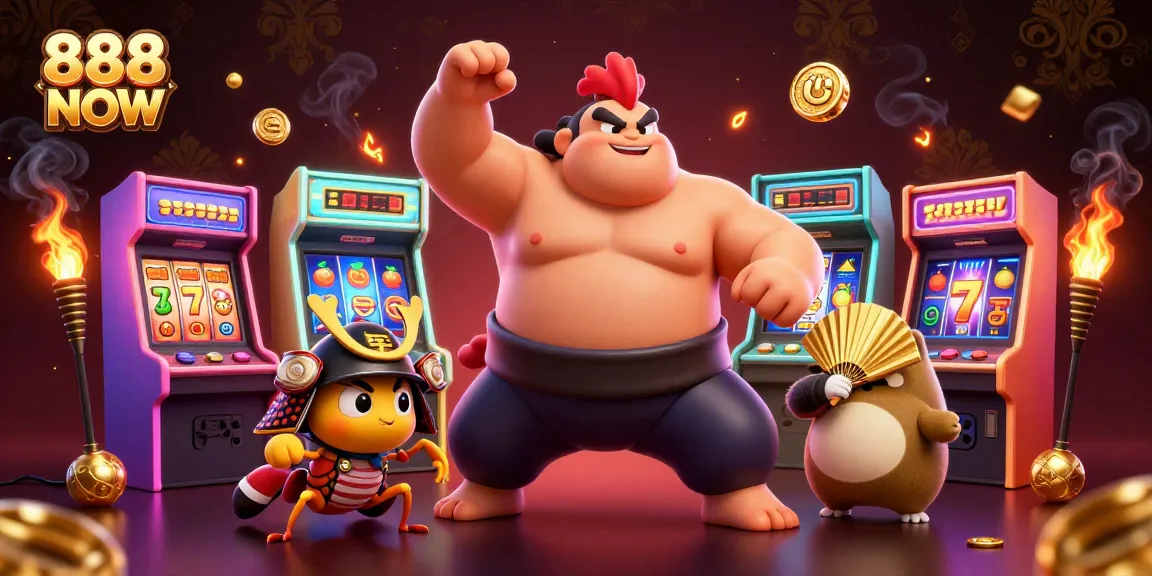 Experience the thrill of 888 NOW with vibrant 3D casino characters and colorful gaming elements.